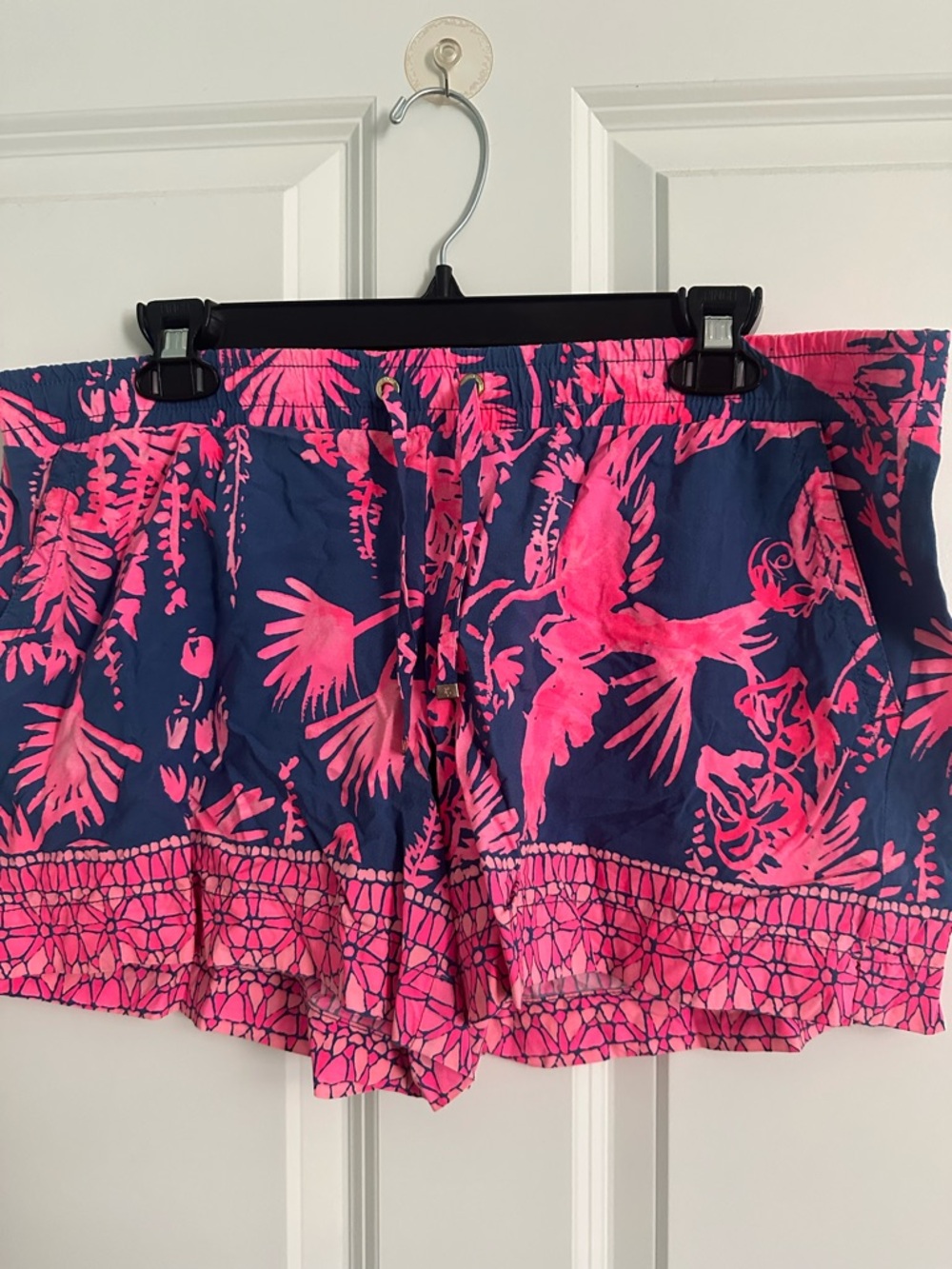 Lilly Pulitzer Navy & Hot Pink Tropical Print Shorts
